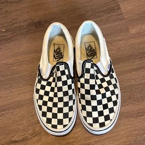 Vans checkered slip on shoes
